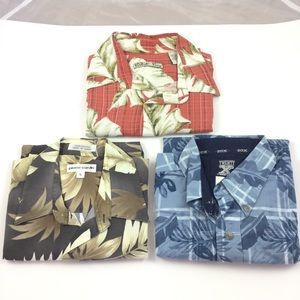 Lot of 3 Hawaiian M Shirt Camp Floral Camp Mix